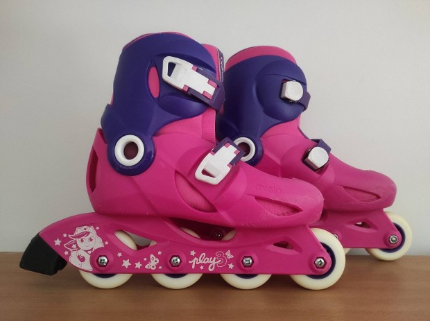 32 - 34 görkorcsolya Decathlon Oxelo Roller Play 3 Pink Purple