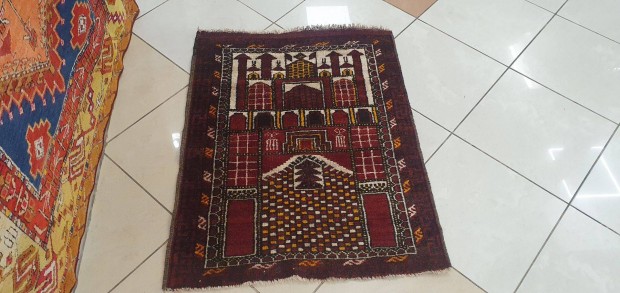 3311 Afgn beluchi kzi csom gyapj perzsa sznyeg 76X96CM Ingyen FUT