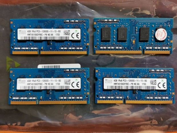 34/3 SK Hynix HMT451S6DFR8C 16gb 3hó gari 1600mhz DDR3 ram kit memória