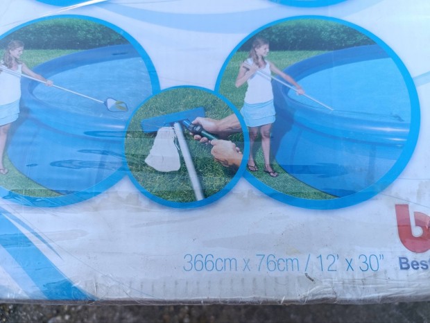 366x76 cm új Bestway medence keringető szivattyú háló