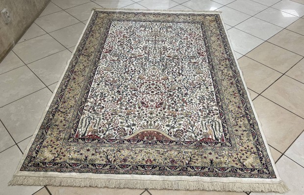 3688 lomszp Pamut Selyem Isfahan Gpi Perzsa Sznyeg 160X240CM Ingye