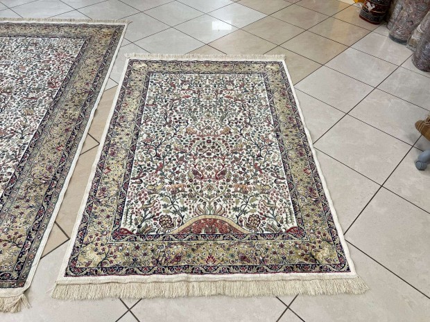 3689 lomszp Pamut Selyem Isfahan Gpi Perzsa Sznyeg 120X170CM Ingye