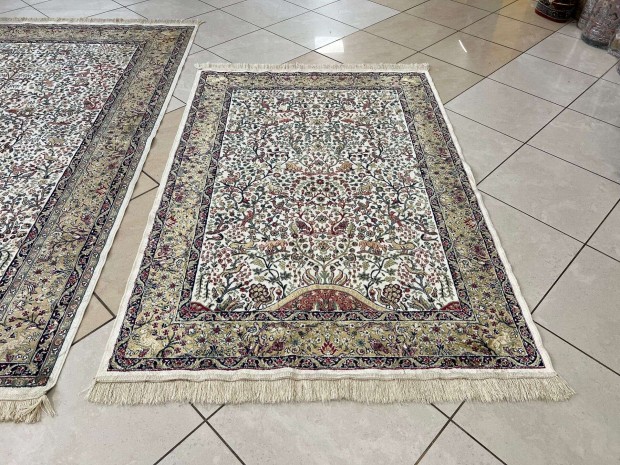 3689 lomszp Pamut Selyem Isfahan Gpi Perzsa Sznyeg 120X170CM Ingye