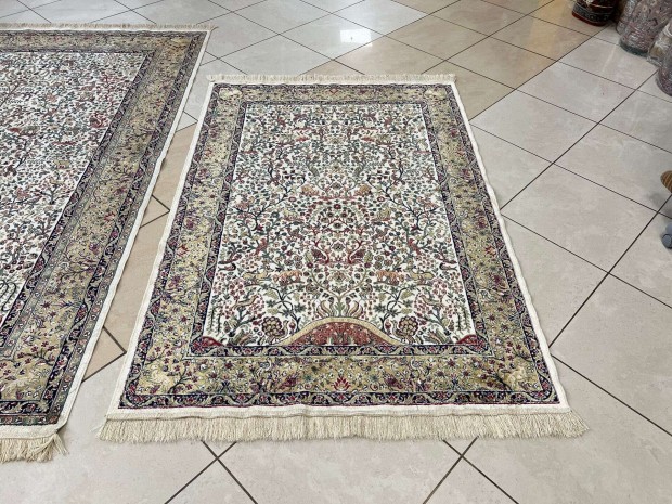 3689 lomszp Pamut Selyem Isfahan Gpi Perzsa Sznyeg 120X170CM Ingye