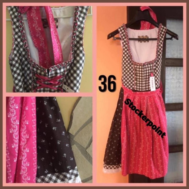 36-os barna-rzsaszn Dirndl ruha /j/