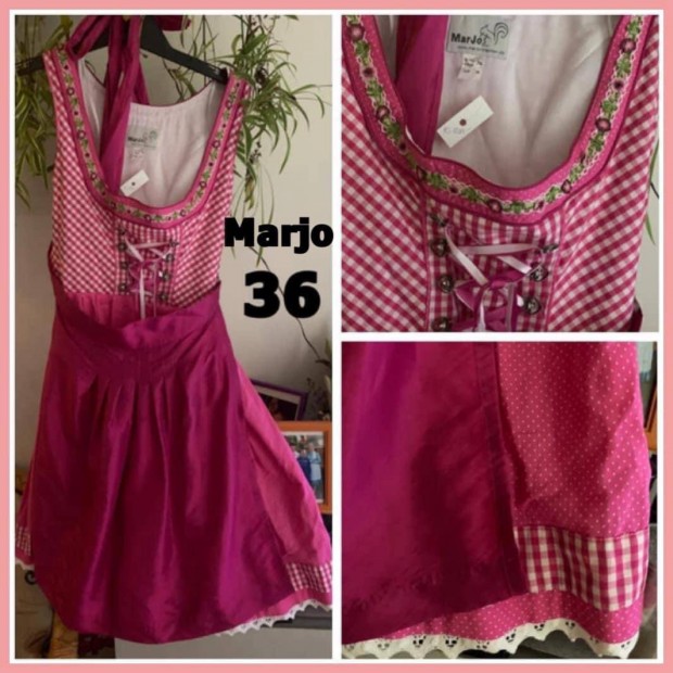 36-os pink kocks Dirndl ruha /Marjo/