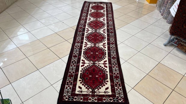 3717 Hindu Hamedan kézi gyapjú perzsa futó szőnyeg 90X370CM