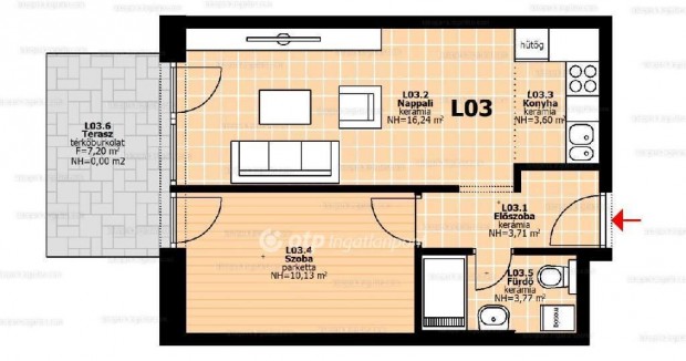 37 nm-es lak�s elad� Hegyeshalom
