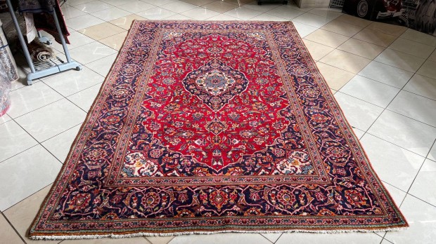 3870 Iráni Kashan Kézi csomó gyapjú perzsa szőnyeg 200X305CM