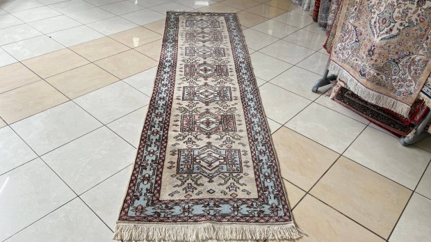 3879 Kazak Kars kézi csomó gyapjú perzsa futó szőnyeg 80X290CM