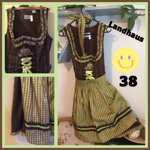 38-as barna Dirndl ruha /Landhaus/