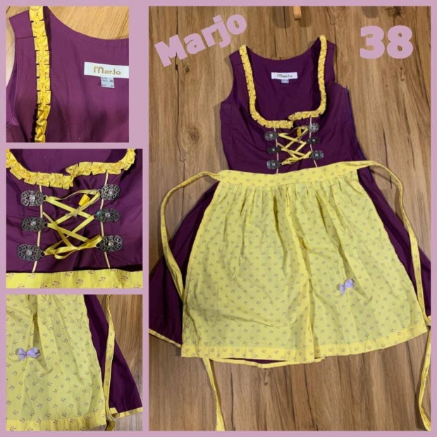 38-as srga-lila Dirndl ruha /Marjo/