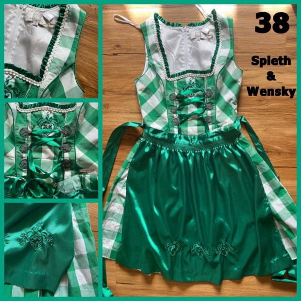 38-as zld kocks Dirndl ruha /Spieth&Wensky/