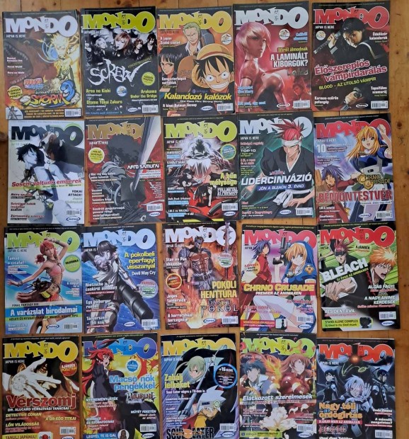 38 db Mondo és Animestars magazinok