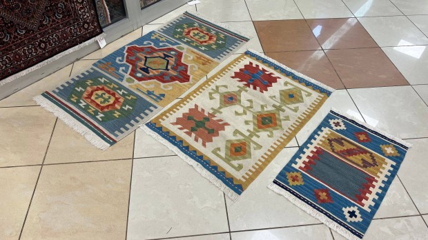 3919 Szumák, Kelim ,Kilim ,Kézi Gyapjú Szőnyeg szett 50X130CM Ingyen F