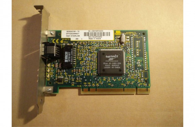 3Com 3Csoho100-TX retro PCI Fast Ethernet kártya