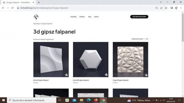 3D gipsz falpanel gyrtshoz szilikon ipari ntforma - webshoppal