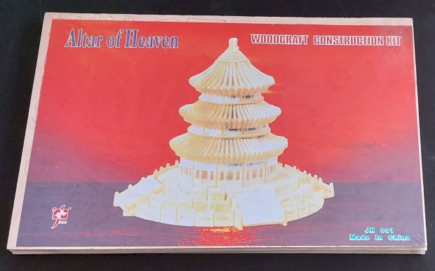 3D makett fa elemekkel, bontatlan, Pagoda