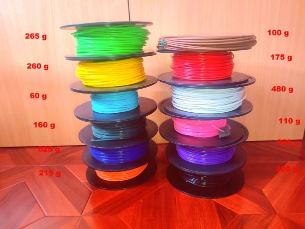 3D nyomtat filament, PLA 3mm(!) 3kg ;12 sznben