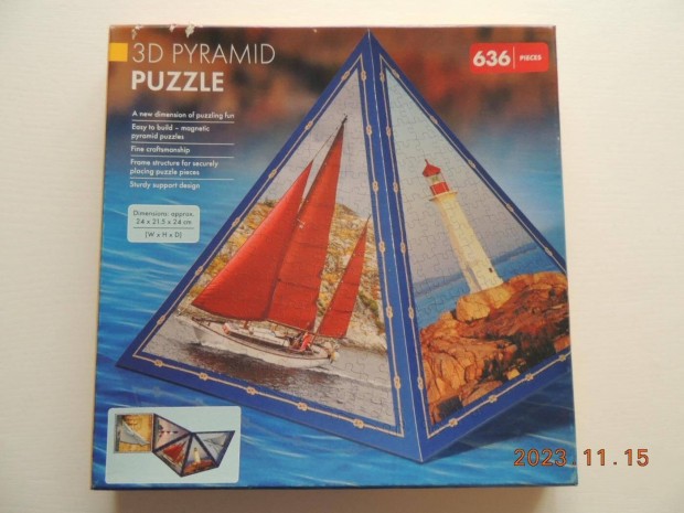 3D-s puzzle 636 db-os, piramis alak, tengeri tmj