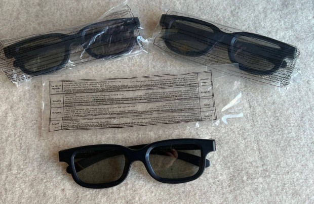3D szemüveg, TV-hez, egyébhez fekete 3 db