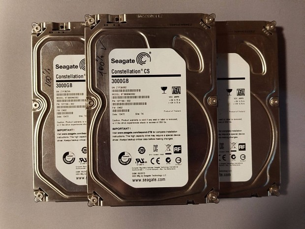 3TB SATA HDD tbb darab 100%-os llapotban elad