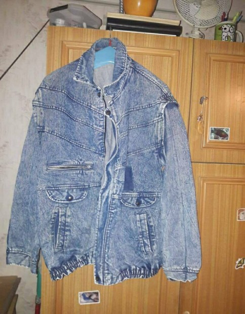 3XL-es újszerű, divatos átmeneti farmerkabát/48