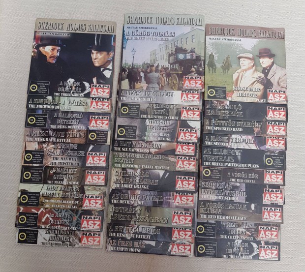 3.100.-Ft! Egyben elad 31 db Sherlock Holmes kalandjai sorozat VCD