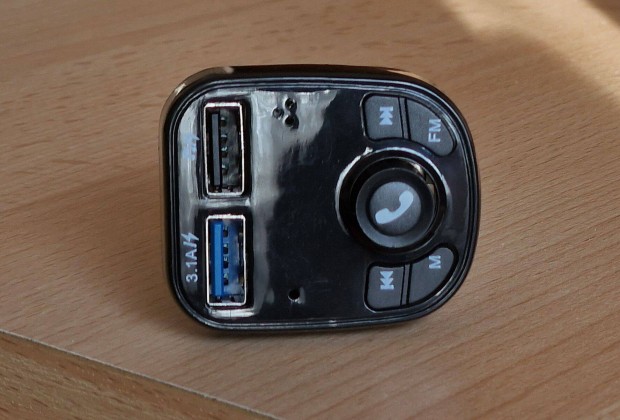 3.1A Autós töltő FM Transmitter kihangosító MP3 Dual USB TF Car