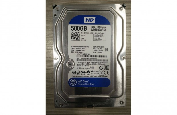 3,5" 500 GB Western Digital Blue 7200 RPM SATA HDD