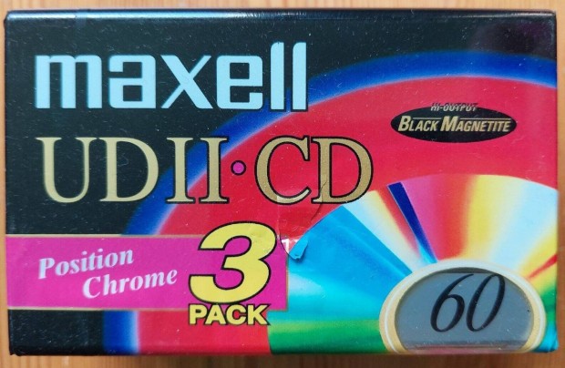 3-DB Maxell Udii CD 60 Chrome Kazetts MAGN Kazetta Maxell Kazetta