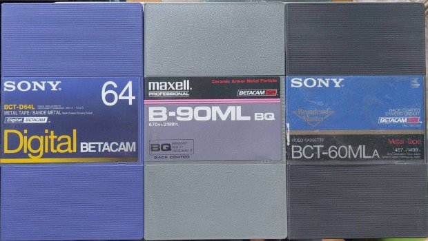 3-DB Sony Maxell Betacam Videokamera Kazetta Vide Kazett (nagy mret)