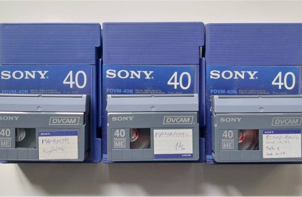 3-DB Sony mini DV 40 PDM-40 Metal Videokamera Kazetta Videó Kazetta