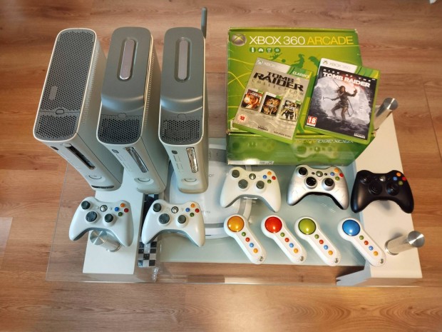 3 DB Xbox 360 Konzol Halo REACH kontroller Tomb Raider jtk