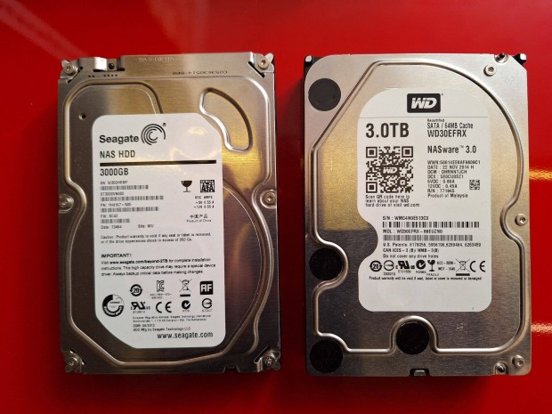 3 TB Seagate s WD Western Digital NAS 3,5" winchester vincseszter