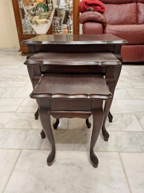 3 darab XV. Lajos stlus fa asztalsor