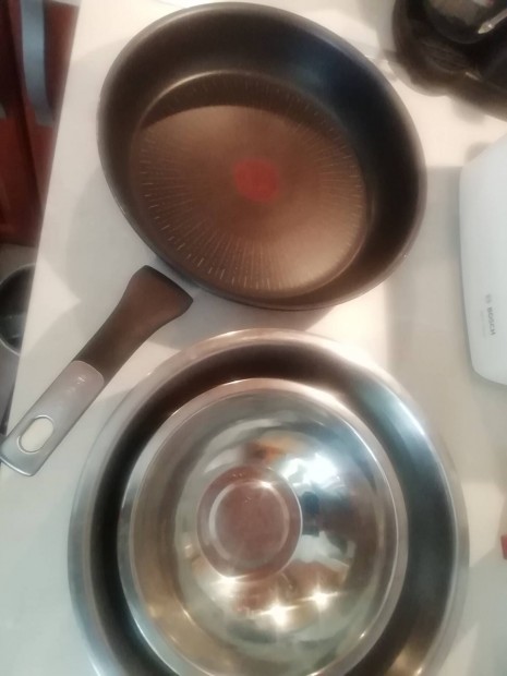 3 darabos edénykészlet, Tefal teflon serpenyő és 2 db. tál csomag