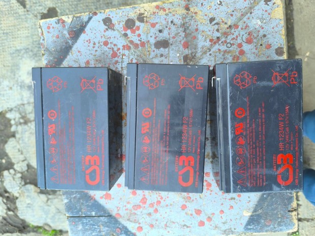 3 db12 voltos zselés akkumulátor elektromos biciklibe