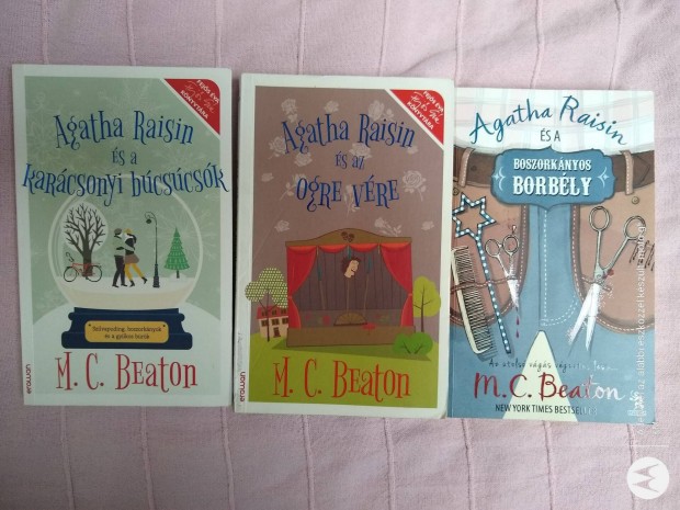 3 db Agatha Raisin knyv M.C.Beaton-tl