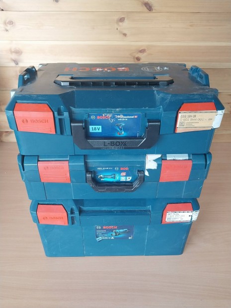 3 db Bosch Sortimo L-Boxx szerszmos koffer 