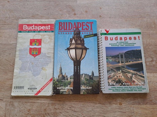 3 db Budapest trkp atlasz