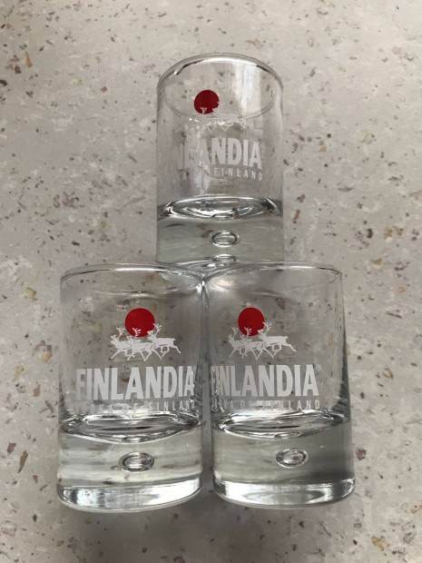 3 db Finlandia vodkás pohár