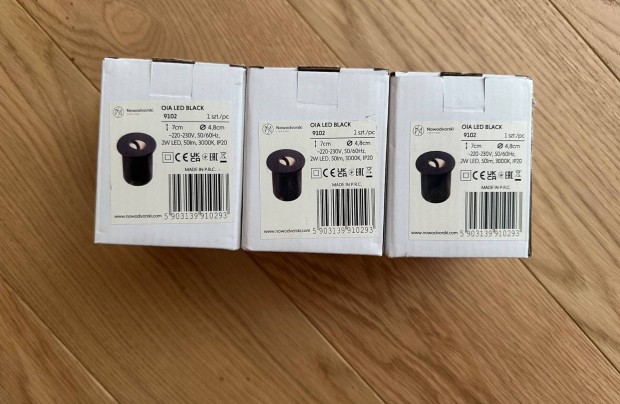 3 db Nowodvorski TL 9102 LED kültéri süllyesztett lépcsővilágító lámpa