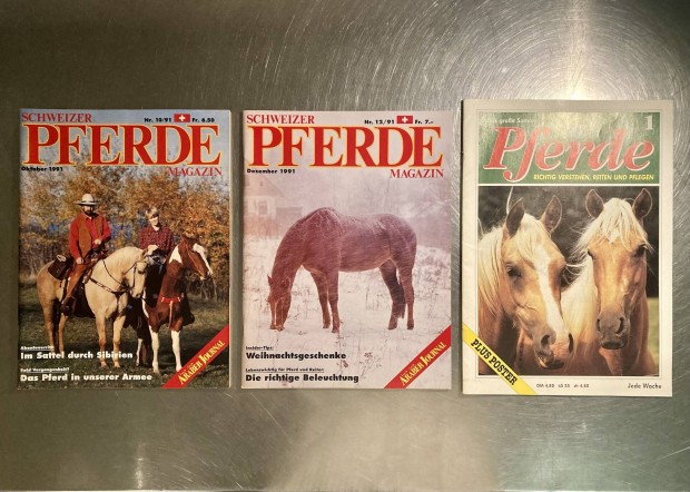 3 db Pferde (L) magazin. 1991-1992.