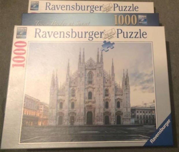 3 db Ravensburger 1000 darabos puzzle újszerű állapotban