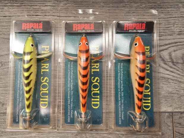3 db Új Rapala Pearl Squid wobbler