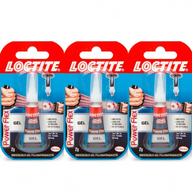 3 db Univerzlis Loctite extra ers vzll gl pillanatragaszt