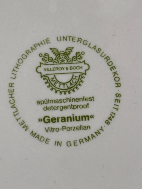 3 db Villeroy&Boch porceln tnyr , Geranium