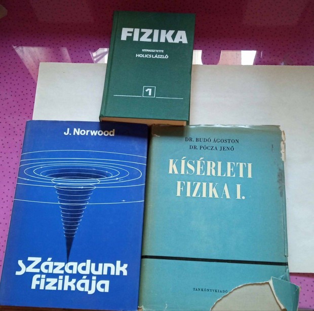 3 db fizika témájú könyv együtt 1000 Ft