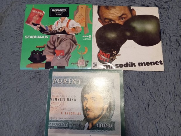 3 db kabaré bakelit lemez,Hofi,Nagy Bandó